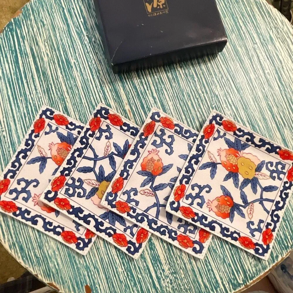 Gen Collection Japanese Vintage Floral Cloth Coasters